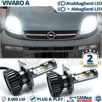 KIT LED H4 per OPEL VIVARO A Luci Bianche CANbus