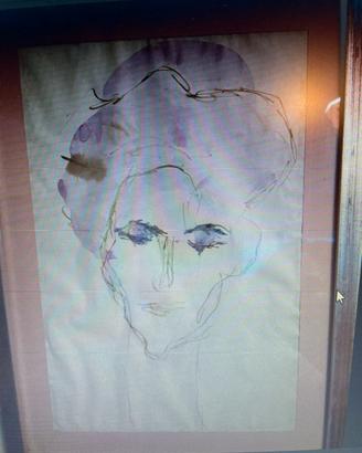Ernesto Treccani litografia ritratto donna