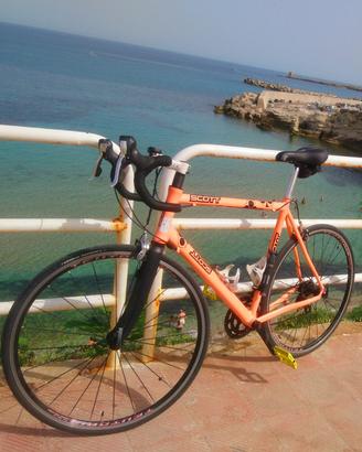 bici corsa uomo alluminio 2x9 MACINACHILOMETRI