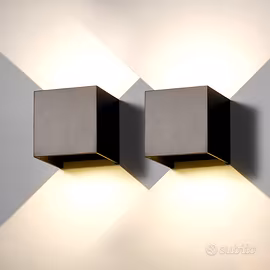 Lampada da parete Interno Esterno LED nero