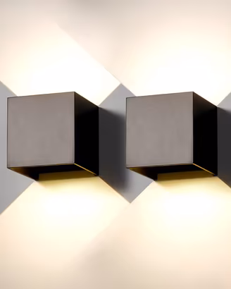 Lampada da parete Interno Esterno LED nero
