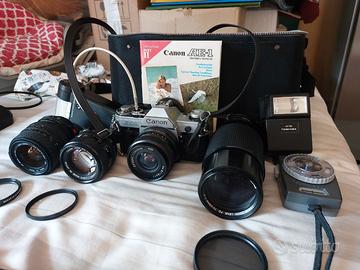 Macchina fotografica CANON AE1 analogica+accessori