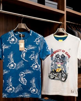 2 T-shirt da uomo taglia M Piombo e Yes Zee