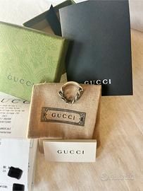 Anello gucci argento smalto nero