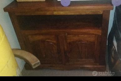 mobile porta TV etnico in legno 