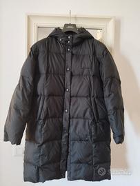 Cappotto nero lungo piumino