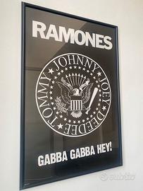 Ramones quadro con plexiglass  e poster