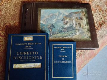 lotto due album fotografici+due Tessere Università