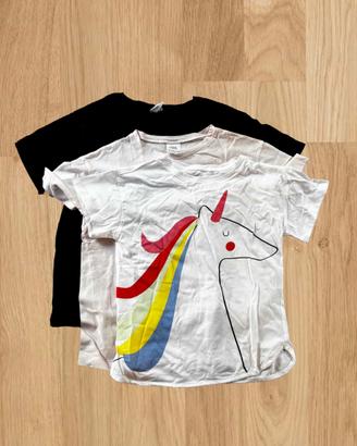 Lotto 3 t-shirt bambina 9-10 anni Zara OVS
