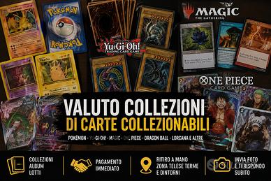 Carte Pokémon, Yu-Gi-Oh!, Magic, One Piece e tcg