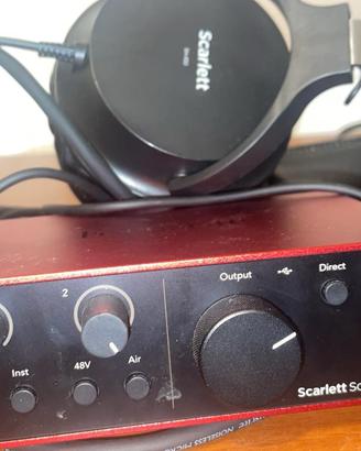 Registratore  musicale cuffie microfono e decoder