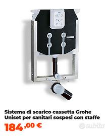 wc sospeso più cassetta completa 