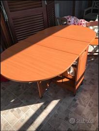 Tavolo pieghevole noce Foppapedretti 165x90