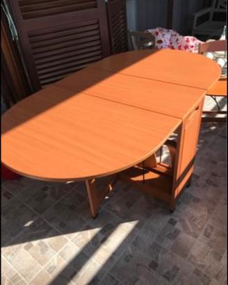 Tavolo pieghevole noce Foppapedretti 165x90