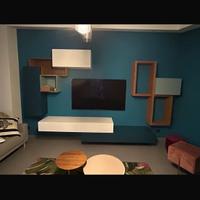 Parete attrezzata e divano