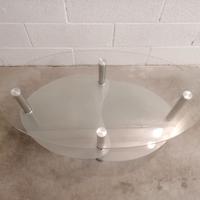 Tavolino ovale in vetro