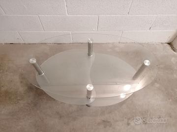 Tavolino ovale in vetro