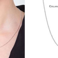 Collana a palline  in oro bianco 18K