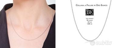 Collana a palline  in oro bianco 18K