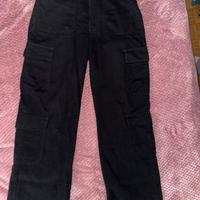 pantaloni cargo vita media