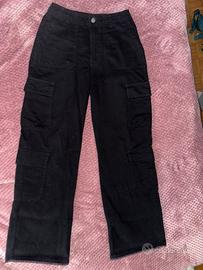 pantaloni cargo vita media