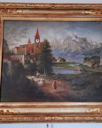 Antico orologio quadro metà '800