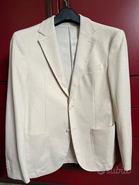 Giacca estiva uomo Tg 48 off-white/avorio