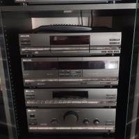 Sistema Hi-Fi vintage da casa  Philips as 9604