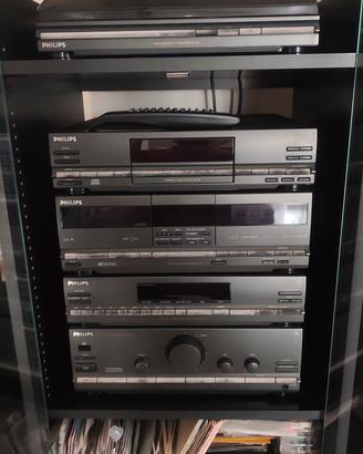 Sistema Hi-Fi vintage da casa  Philips as 9604