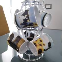 Set 6 tazzine con portatazzine 