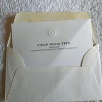 Biglietto da visita del Presidente TITO