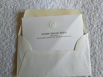 Biglietto da visita del Presidente TITO