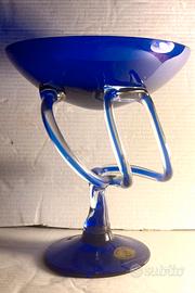 JOZEFINA KROSNO 1980 Coppa a 3 steli Jellyfish Blu