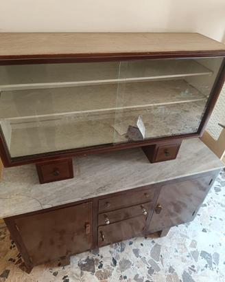 Credenza  anni '40/’50 con Alzata e Piano i