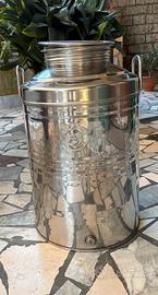 Fusto contenutore Bidone Olio Inox 50 litri