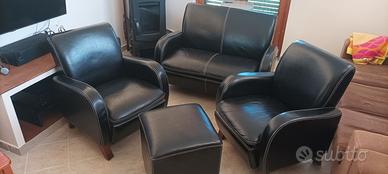 Set salotto/salottino 1 divano 2 poltrone e 1 puff