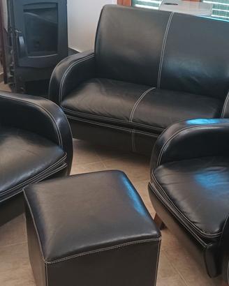 Set salotto/salottino 1 divano 2 poltrone e 1 puff