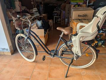 Bici da città Elops 520 blu