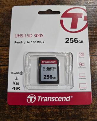 Transcend sdxc 300S 256 GB 4K – Nuova