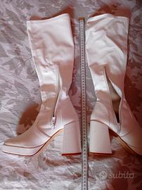 Stivali bianchi Raid n. 36 con tacco 