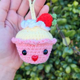 Cupcake Kawaii - Ciondolo auto/borsa 🧁🍓

