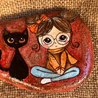 Sasso dipinto a mano  personalizzabile