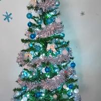 albero di natale da 150cm completo di addobbi