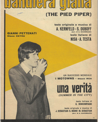 spartito originale bandiera gialla