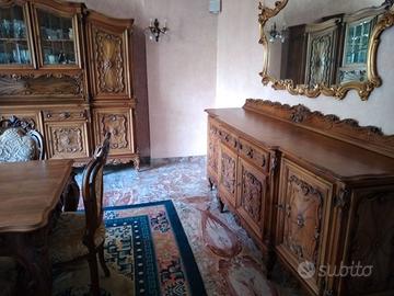 Credenza bassa 230x50 in Mogano Rinascimento