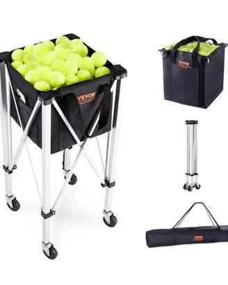 Tramoggia con Ruote per Palline Tennis Pieghevole