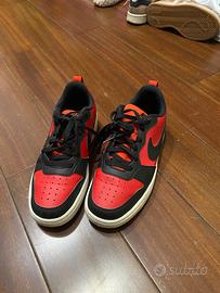 NIKE COURT BOROUGH LOW red