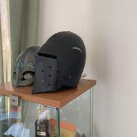 Elmo medievale nero LARP