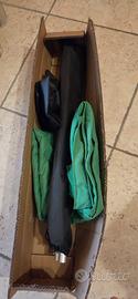 kit  Green Screnn  portatile con stativo e sfondo 