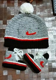 Completino uncinetto neonato lana acrilica 0-3 